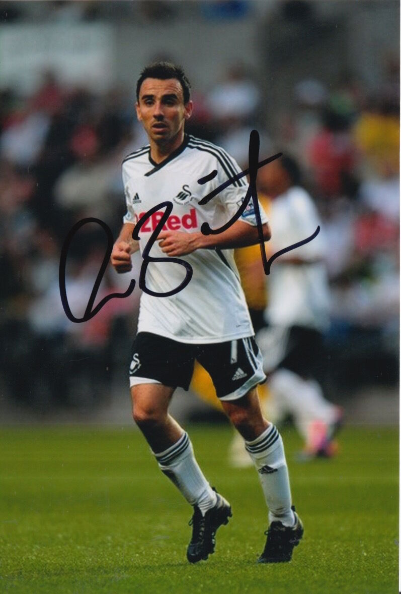 SWANSEA CITY HAND SIGNED LEON BRITTON 6X4 Photo Poster painting 1.