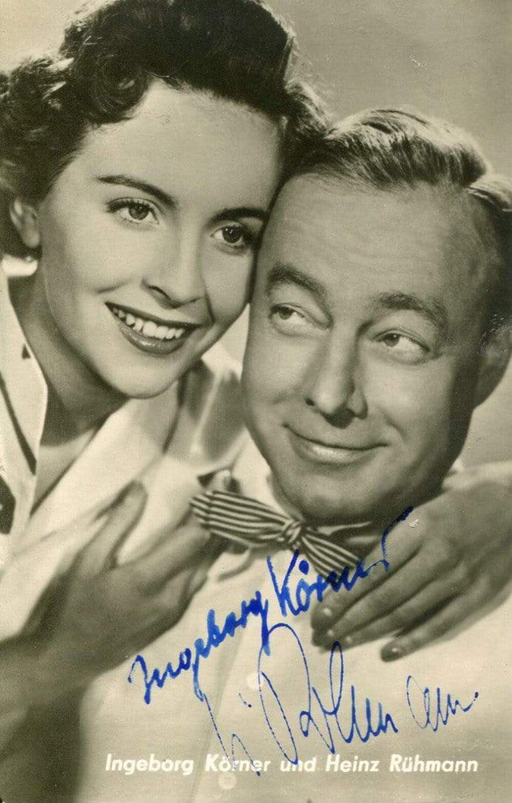 Heinz Rühmann and Ingeborg K?rner autographs, ACTOR - ACTRESS, signed Photo Poster painting