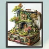 (Stamped/Counted) The Scenery In The Suitcase-11CT/14CT Stamped Cross Stitch 45*55cm/17.72*21.65in