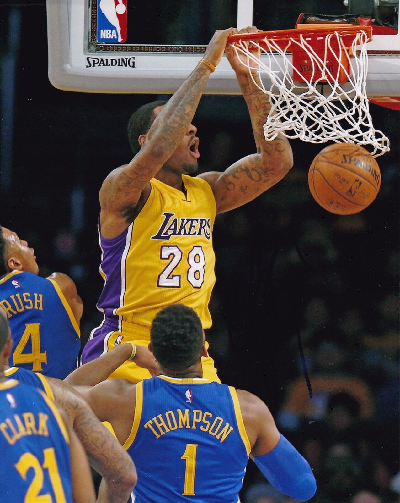 Tarik Black autographed 8x10 Los Angeles Lakers#S1332