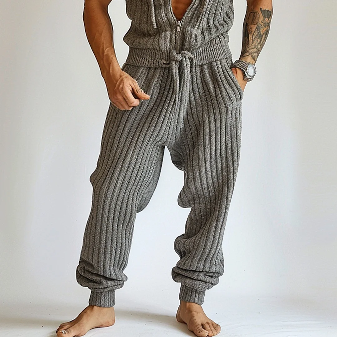 Casual Knitted Sleeveless Suit-inspireuse