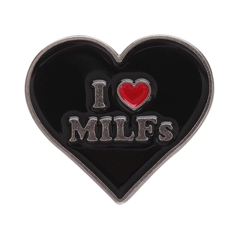 Cute Pin Letter Heart Shape Alloy Stoving Varnish Unisex Brooches