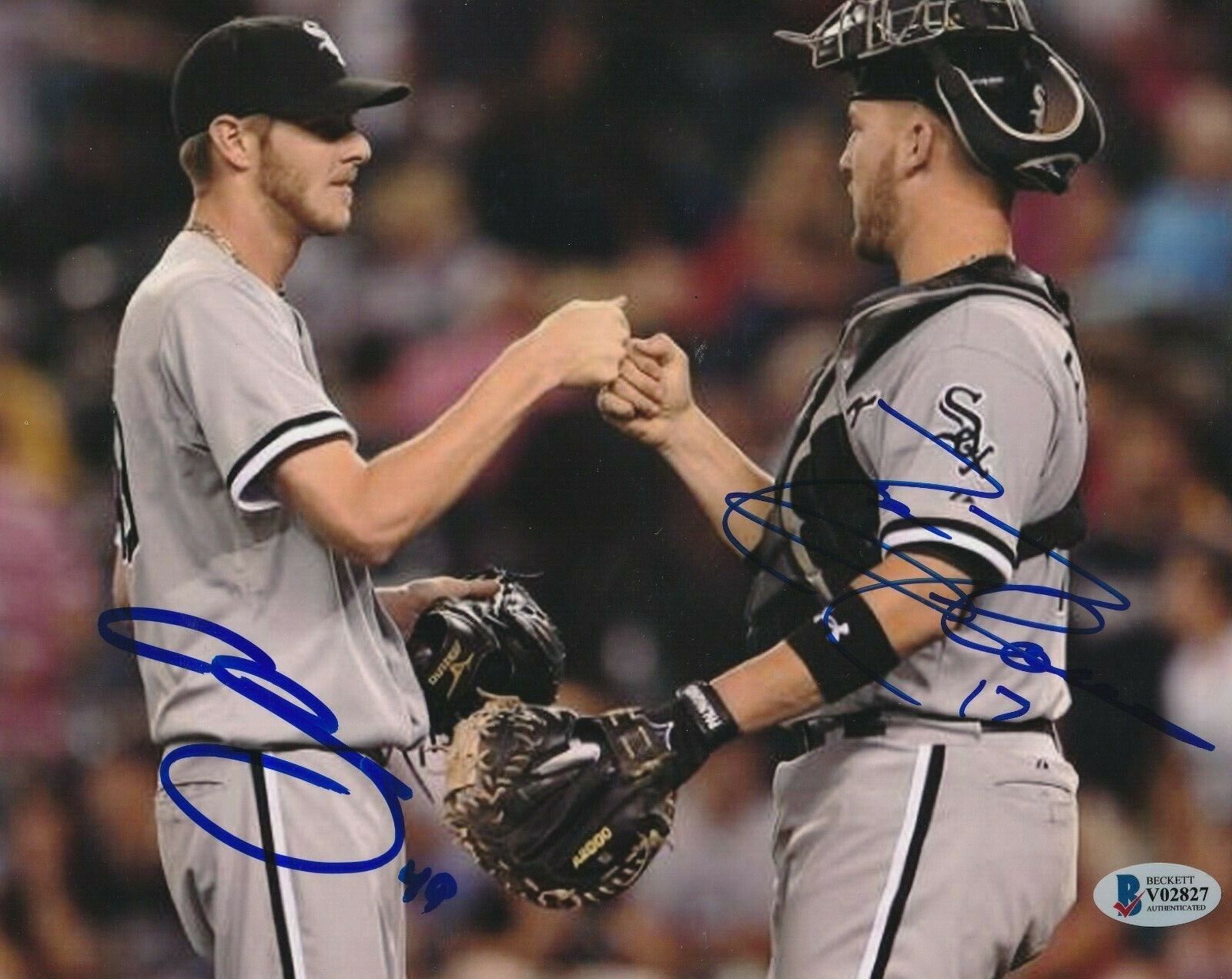 CHRIS SALE & TYLER FLOWERS Signed Chicago WHITE SOX 8x10 Photo Poster painting w/ Beckett COA