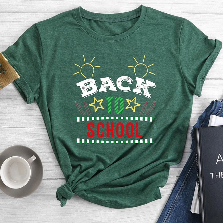 Back to School  Round Neck T-shirt