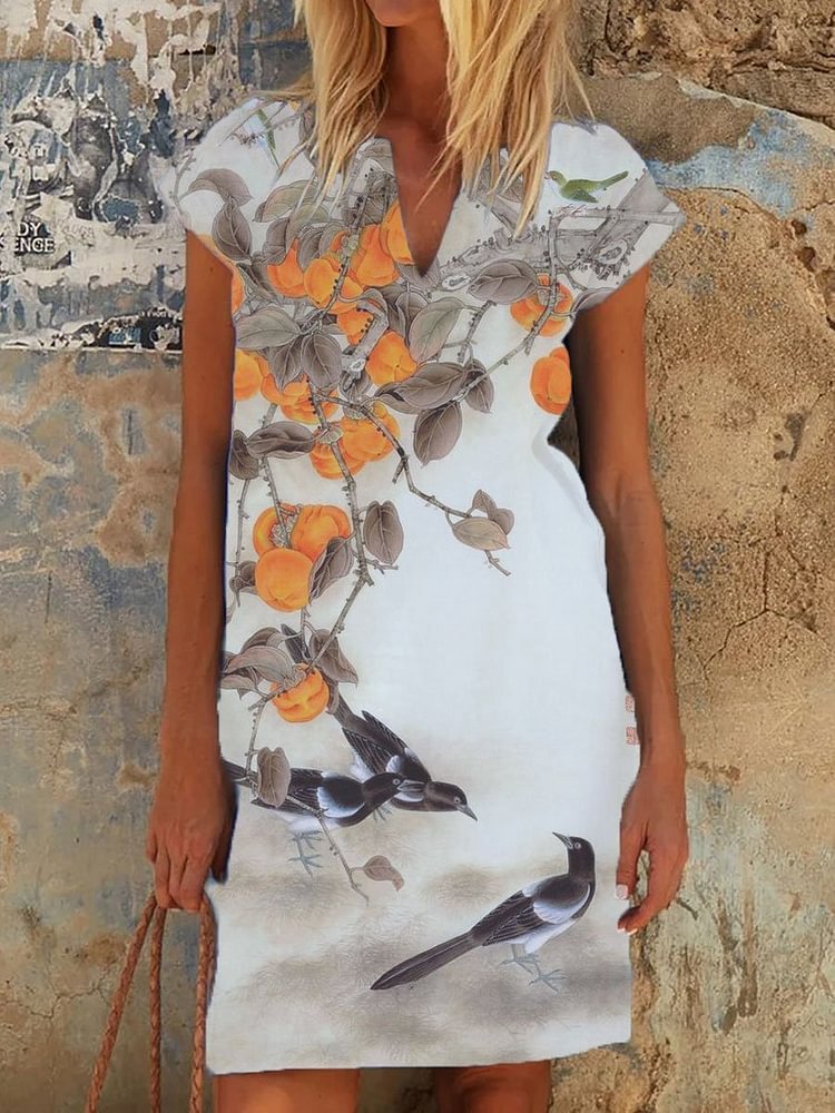 Print summer dress-Mayoulove