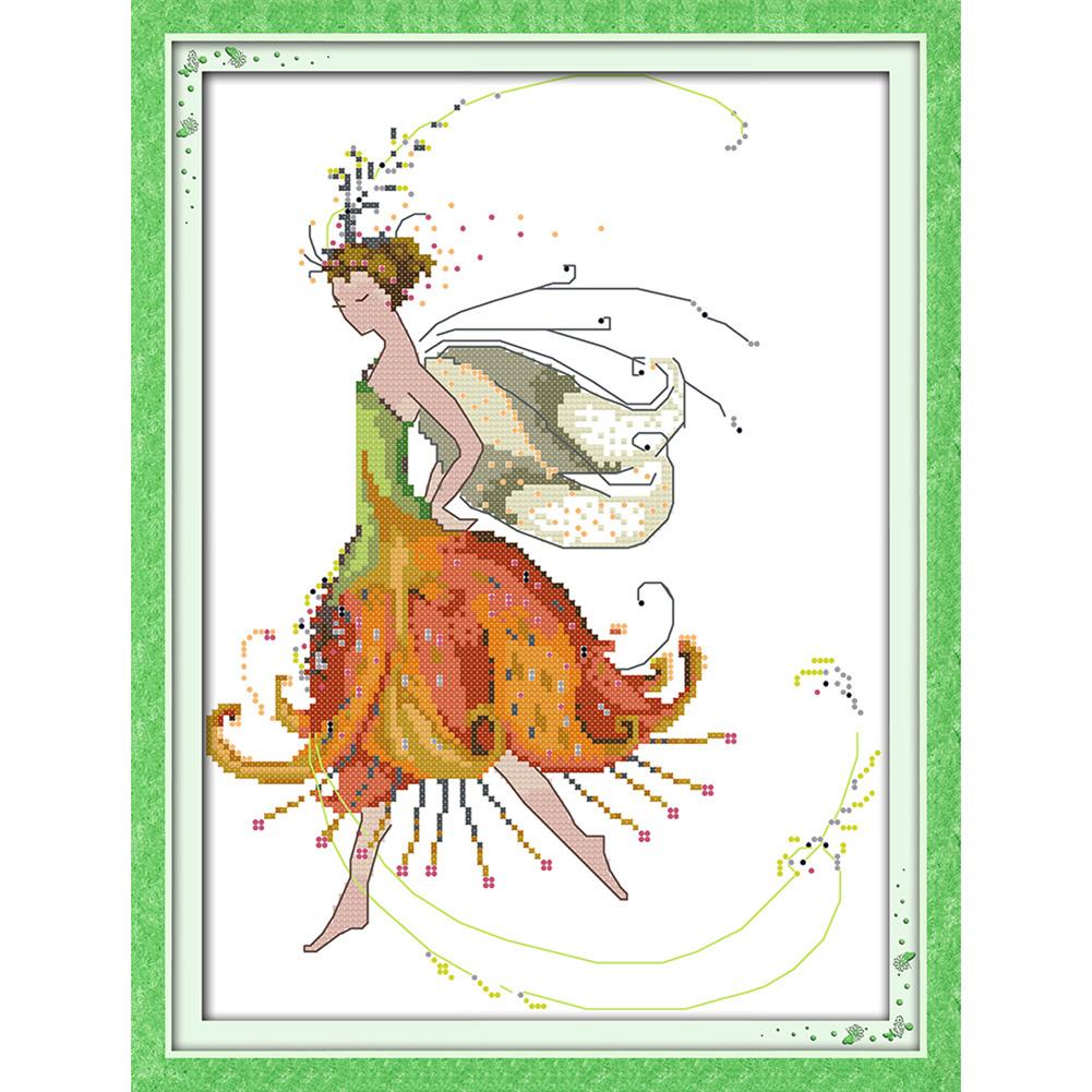 

Flower Fairy - 14CT Stamped Cross Stitch - 37*29CM, 501 Original
