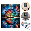 (US Only)Paint By Numbers Kit On Canvas DIY Oil Art Tree Picture Home Wall Decor40x50cm