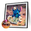 Cartoon Blauer Stitch - Rund Diamant Malerei 30*30CM