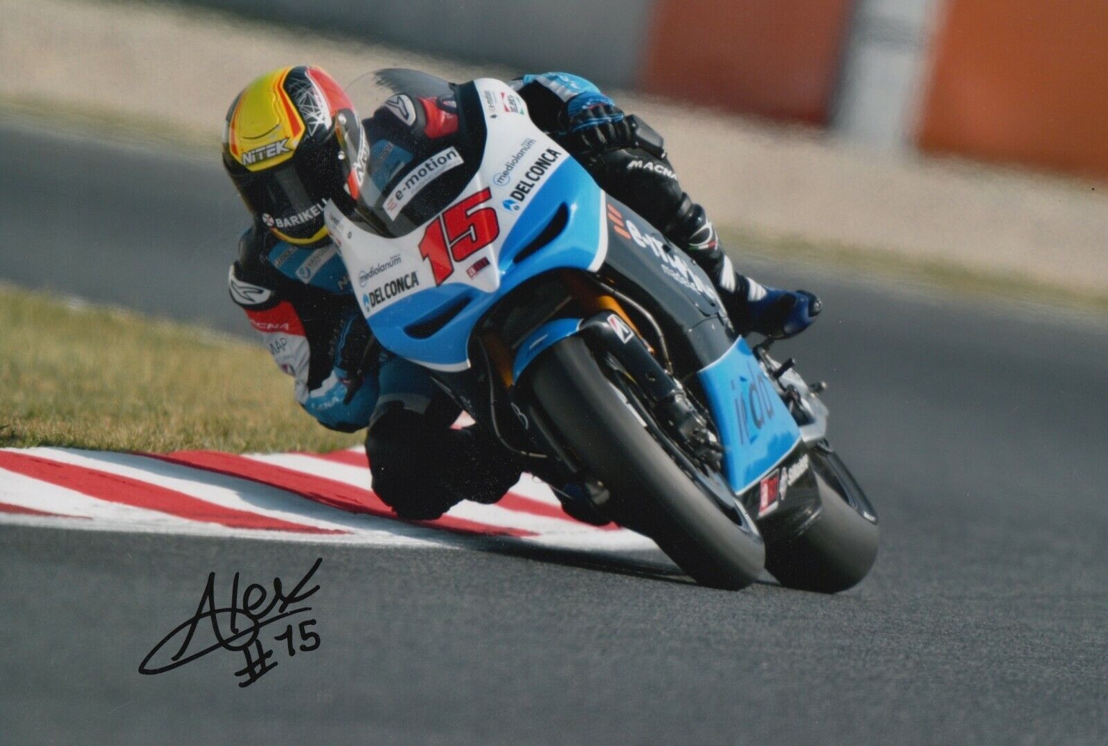 Alex de Angelis Hand Signed 12x8 Photo Poster painting - MotoGP Autograph 1.