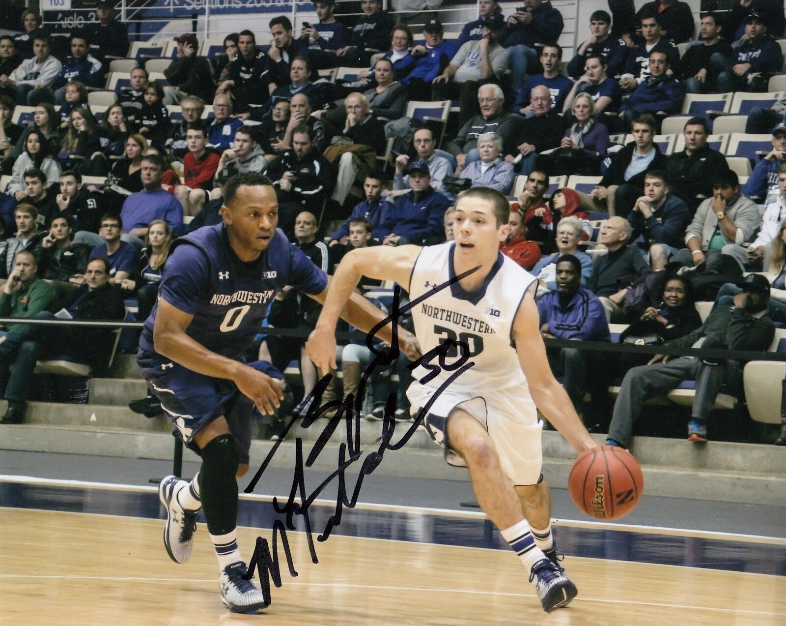 BRYANT MCINTOSH signed (NORTHWESTERN WILDCATS) BASKETBALL 8X10 Photo Poster painting W/COA #1