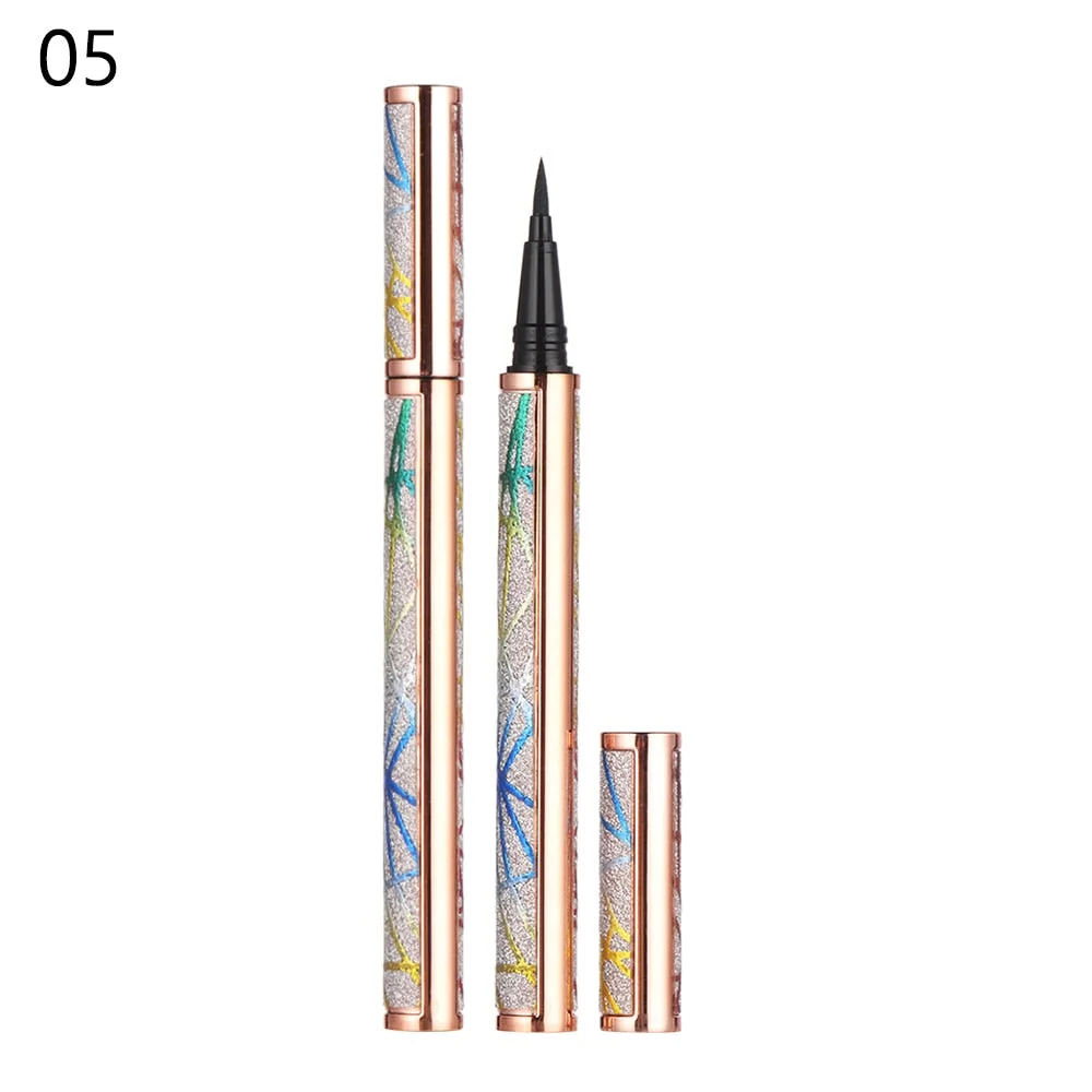Upgraded Self-adhesive Eyeliner Magic Lash Glue Eyeliner Pen 2 in 1 Colorful Adhsive Liner No Glue Magnetic Needed Waterproof Ey