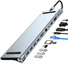 14 in 1 USB C Hub with 4K HDMI-Compatible VGA Ethernet 100W PD SD/TF Audio