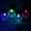 LED Solar Lamp Cracked Glass Ball Hanging Lights Waterproof Garden Decor