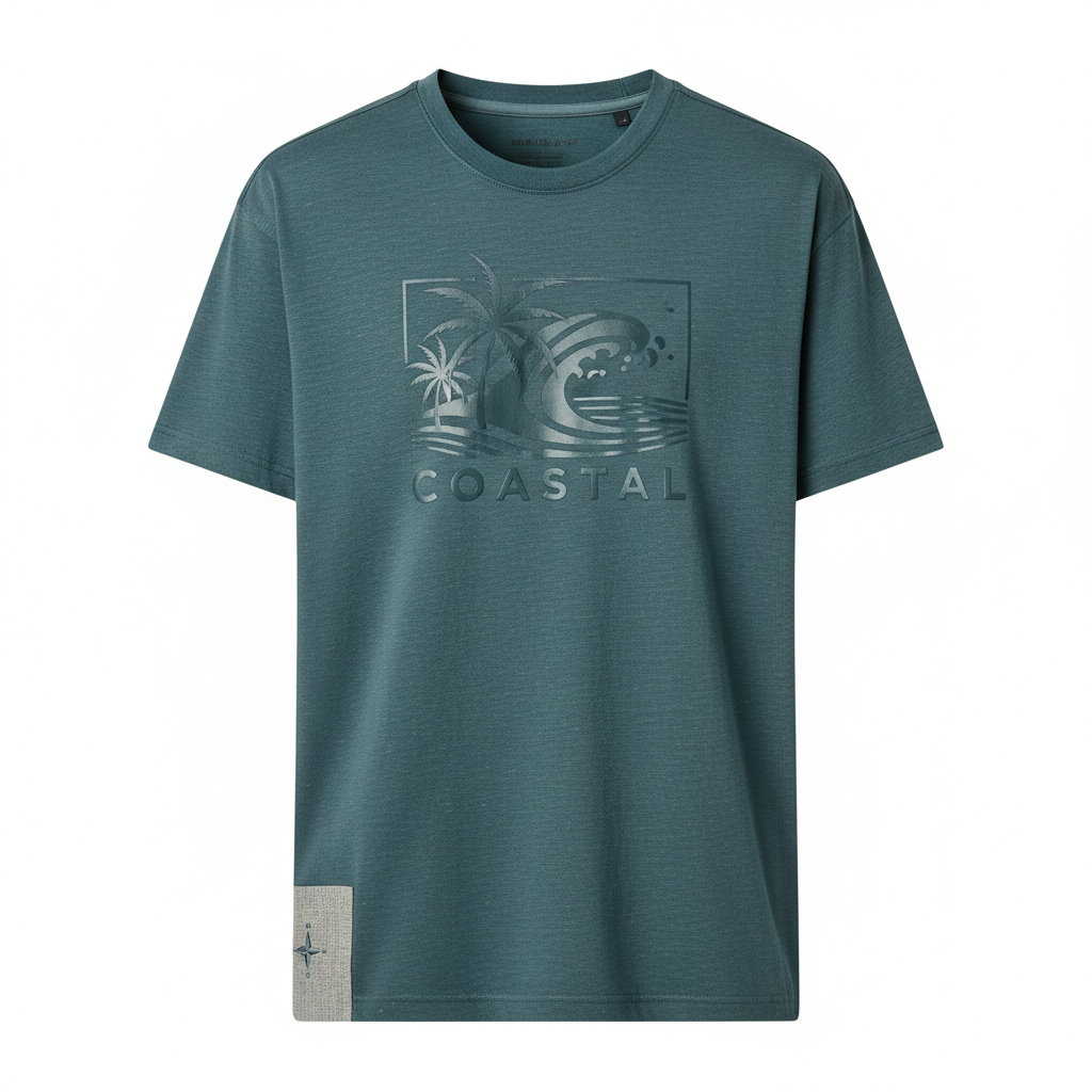 thesupersurf Coastal Graphic T-Shirt in Dark Green 