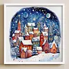 Diamond Painting -DIY Round Drill Snow Town(40x40cm)