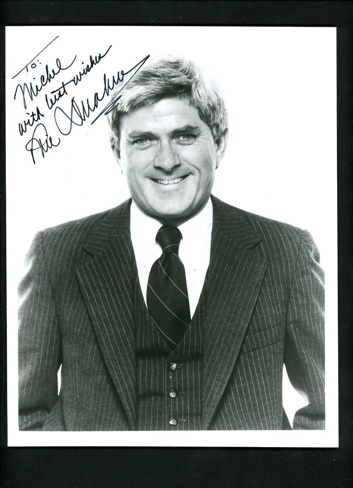 Phil Donahue Signed Autographed Vintage 8 x 10 Photo Poster painting