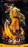 S+ & S- Scale Dragon Fist Super Saiyan 3 Son Goku with LED - Dragon Ball Resin Statue - Du-Studio