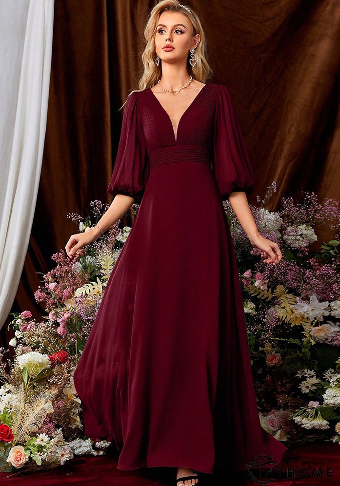 Women short-sleeved chiffon summer evening dress | IFYHOME