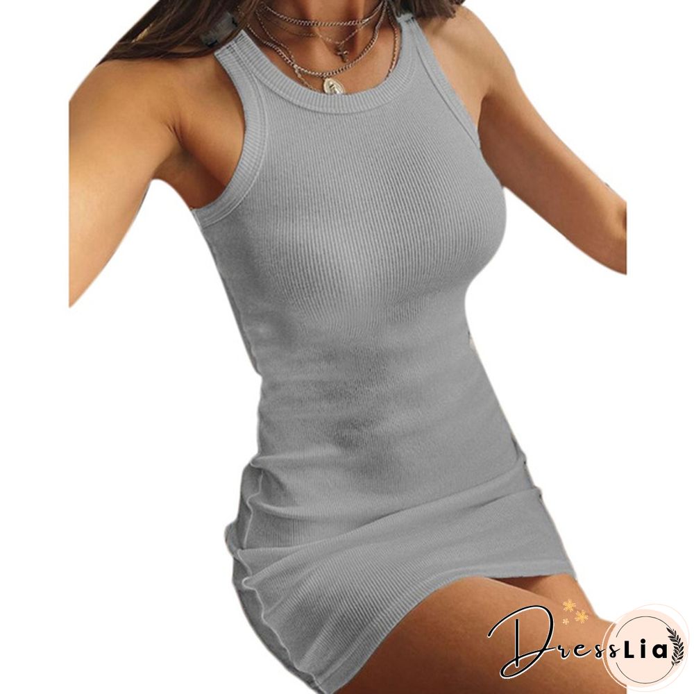 Women's Summer Slim Deep V-neck Dress Tight-fitting Hip Bandage Dress