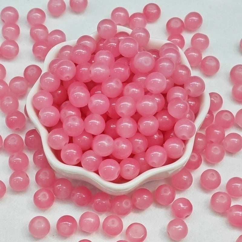 50 PCS/Package Diameter 4mm Diameter 6 Mm Glass Round Beads