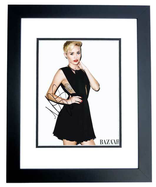 Miley Cyrus Signed Singer - Actress 11x14 inch Photo Poster painting - The Voice Judge - FRAMED