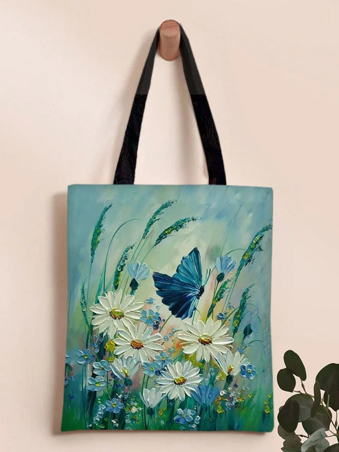 Floral-Print Canvas Shoulder Bag