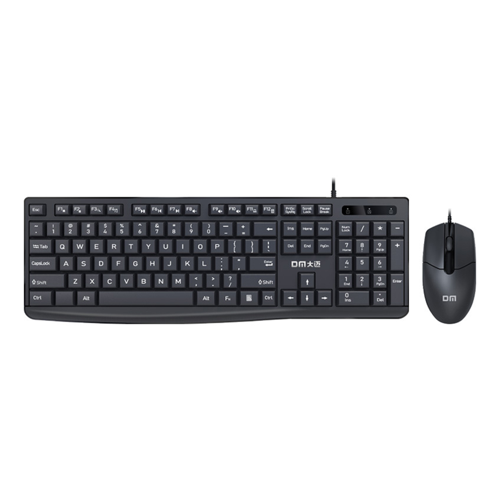

DM K11 Wired Keyboard Mouse Combo 104 Key Splashproof Keyboard Mouse for PC, 501 Original