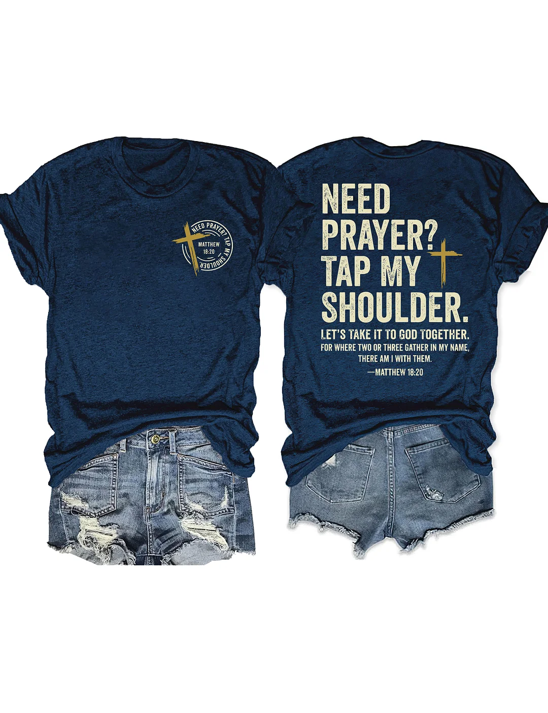 Need Prayer Tap My Shoulder T-shirt