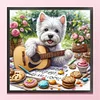 Guitar Schnauzer-11CT Stamped Cross Stitch 40*40cm/15.75*15.75in