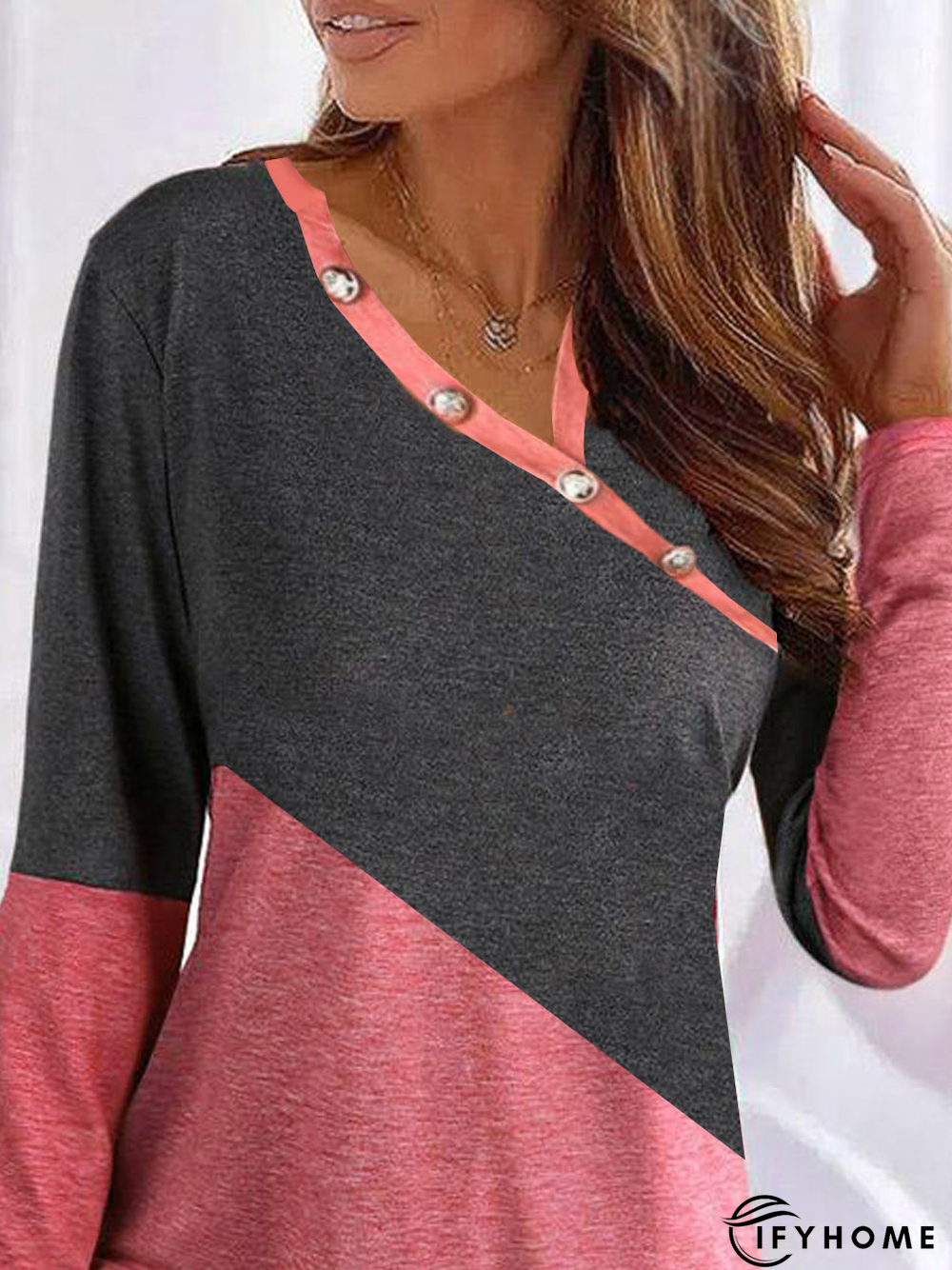 Plain Buckle Jersey Casual T-Shirt | IFYHOME