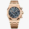 Audemars Piguet Royal Oak Chronograph 26240OR.OO.1320OR.05 Rose gold Blue Dial 41mm Super Clone 