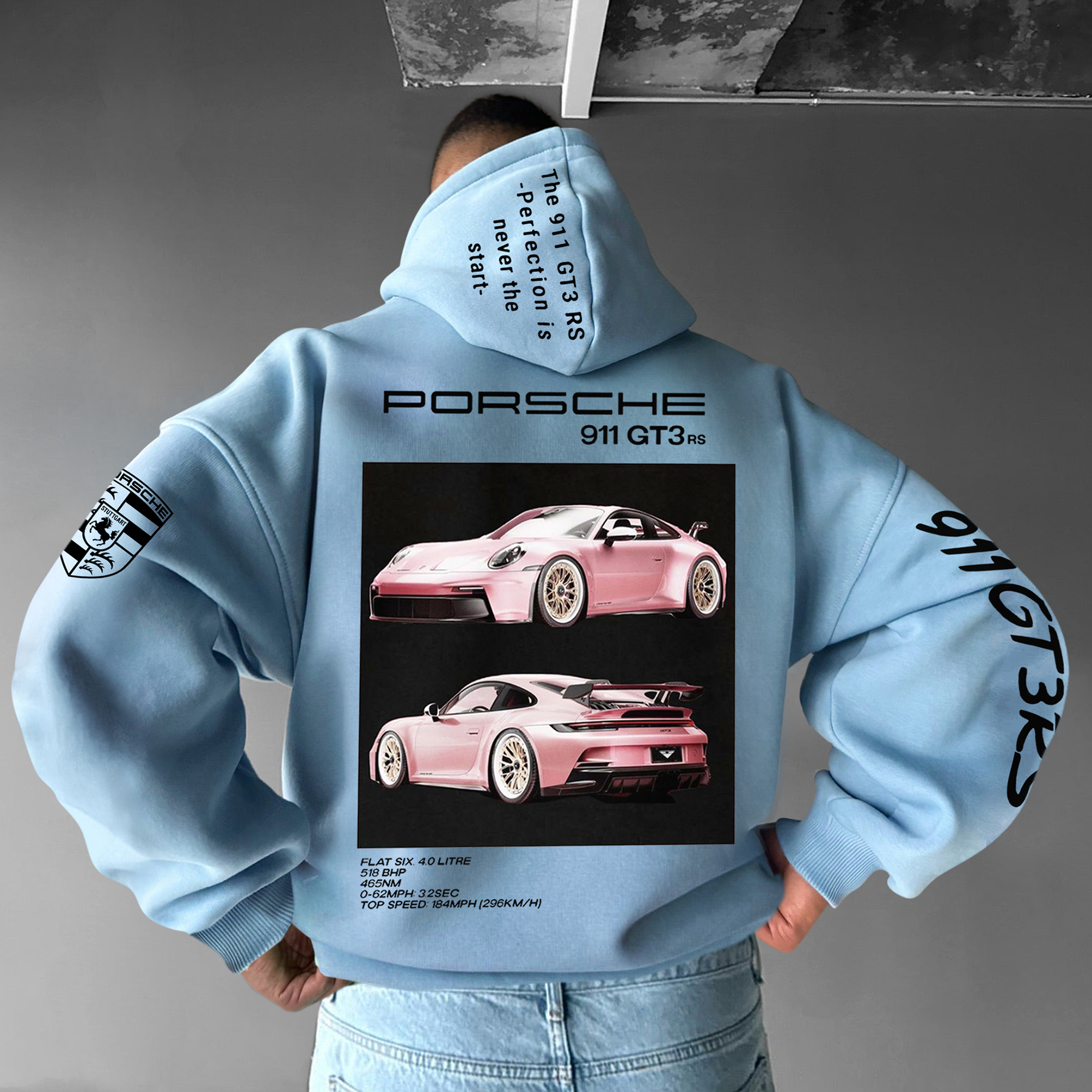 Oversize Sports Car 911 GT3RS Hoodie