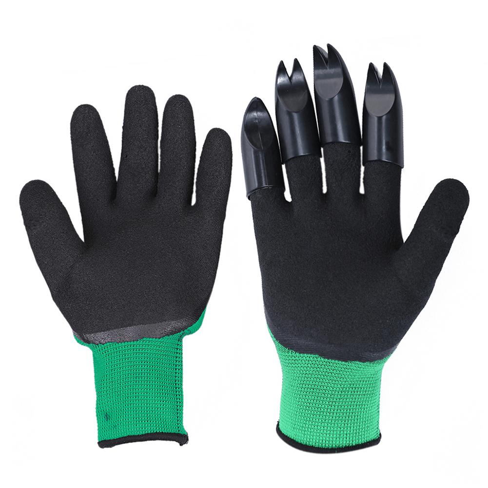 

1 Pair Garden Gloves 4 Right Hand Claw Fork for Household, Green, 501 Original
