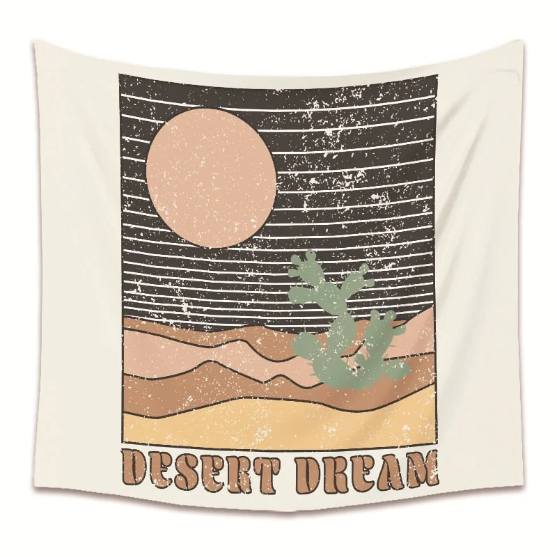 ins Simple Sun Moon Butterfly Series Tapestry Bohemian Background Cloth Small Fresh Wall Cloth Tapestry Creative Abstract Art