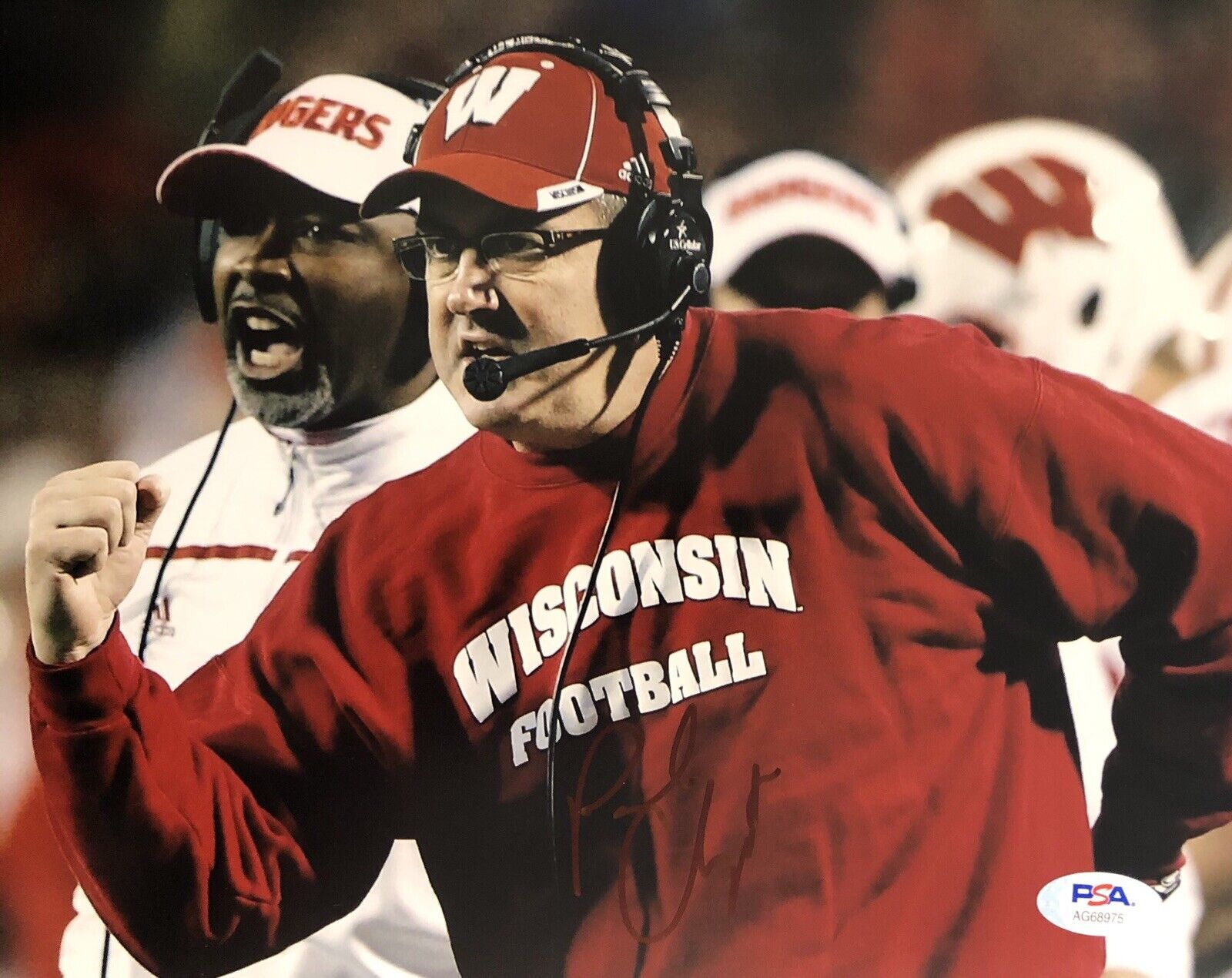 Paul Chryst Signed Autographed Wisconsin Badgers 8x10 Photo Poster painting Psa/Dna