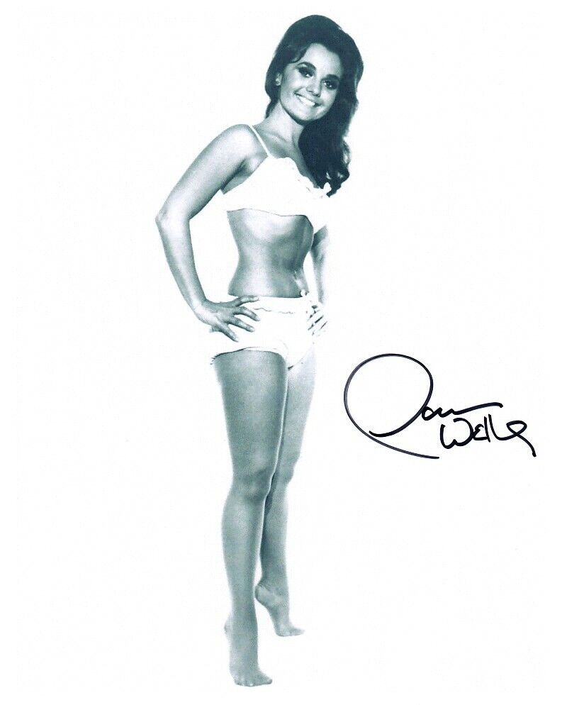 DAWN WELLS signed BAREFOOT BIKINI YOUNG LEGGY SEXY 8x10 w/ GILLIGAN'S ISLAND