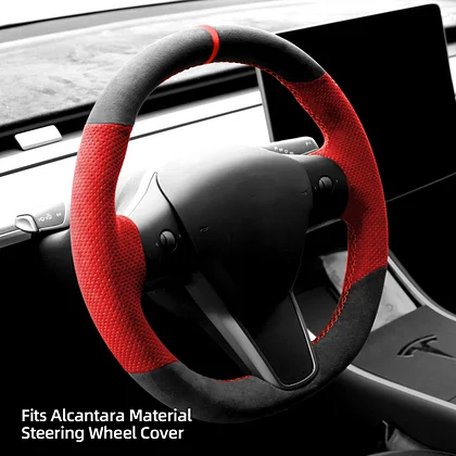 MEWANT DIY Hand Stitch Alcantara Steering Wheel Cover Wrap For Audi A1 A3 A5 A7