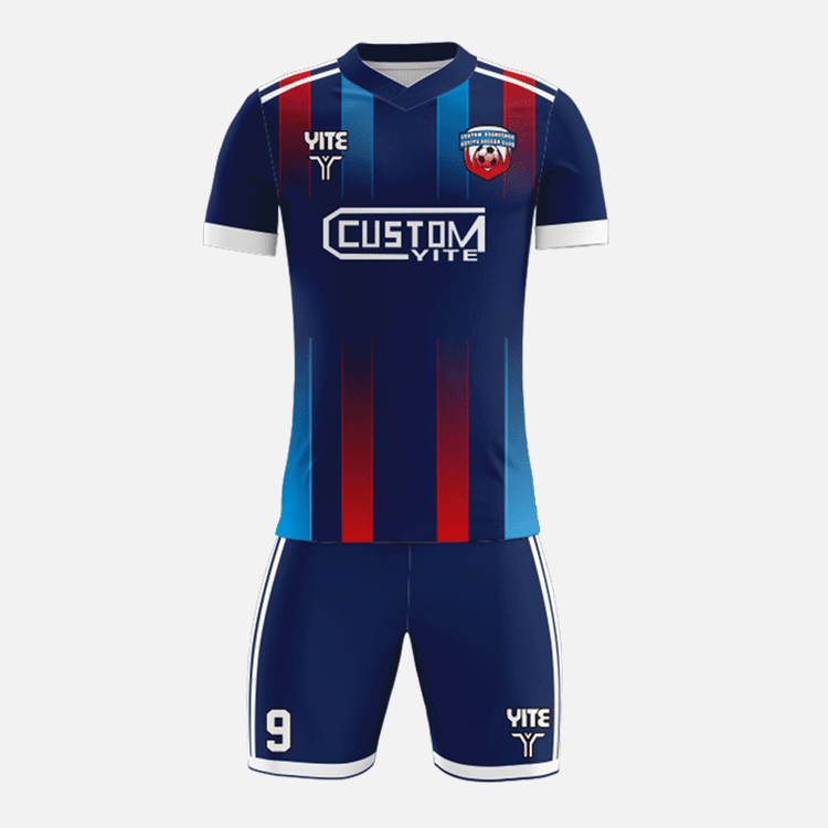YITE | YTZQ017-Blue And Red Soccer Uniforms