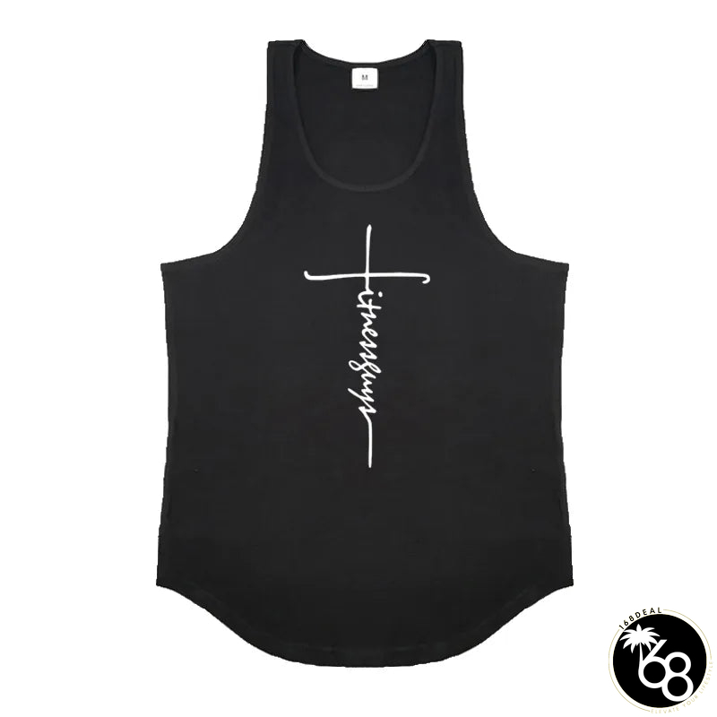 Men's O-Neck Sleeveless Quick Dry Compression Gym Wear Shirt | 168DEAL