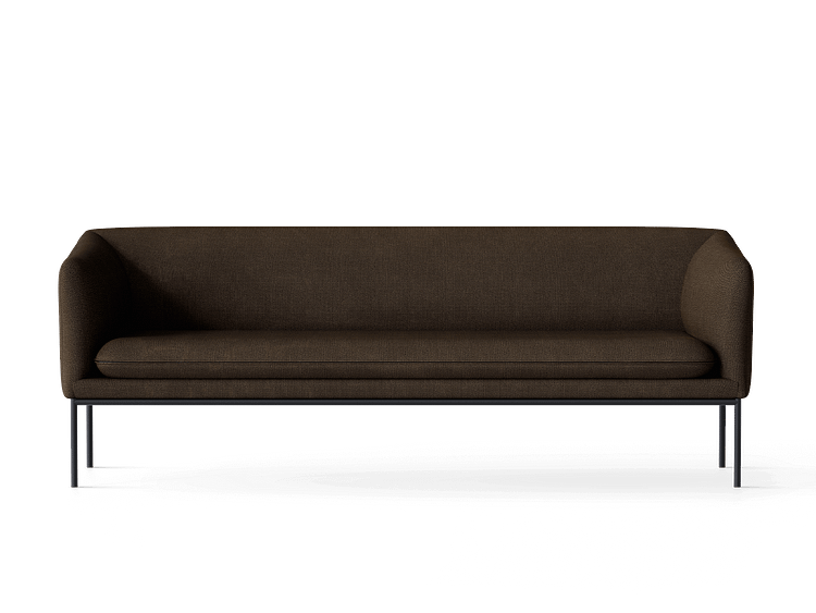 Turn Sofa 3 - Black - Hallingdal - Dark Brown