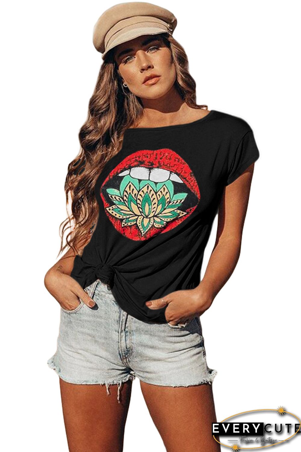 Lotus Kiss Elevado Black Tee