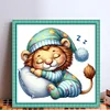 Sleeping Lion-11CT Stamped Cross Stitch 40*40cm/15.75*15.75in
