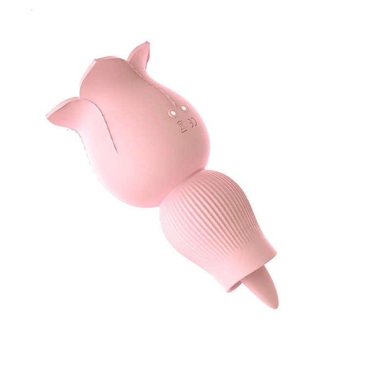 Premium Waterproof Silicone Suck and Lick Rose Vibrator