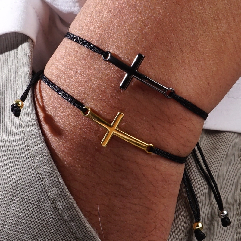 Minimalist Classic Style Cross Cord Unisex Drawstring Bracelets