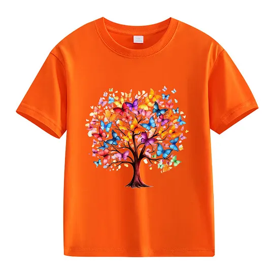 【2Y-13Y】Colorful Butterfly Tree Of Life Kids' T-Shirt