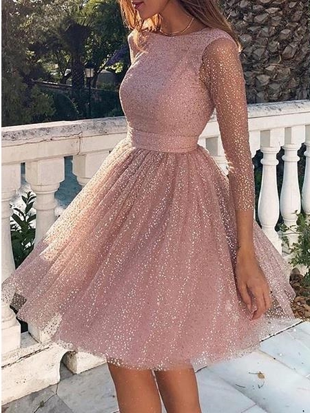 Women's Fashion Long Sleeve Chiffon Diamond Embellished High Waist Dress | Oxredo Shop Ramadan Sale