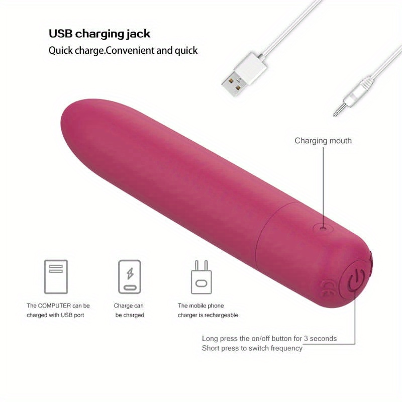 Waterproof USB Charge Bullet Vibrator for Women