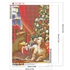 (40*60cm)Christmas Dog and Gifts - Full Round Drill Diamond Painting
