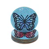 6pcs/set Diamond Painting Butterfly Coaster Round Cup Cushion Home Decor