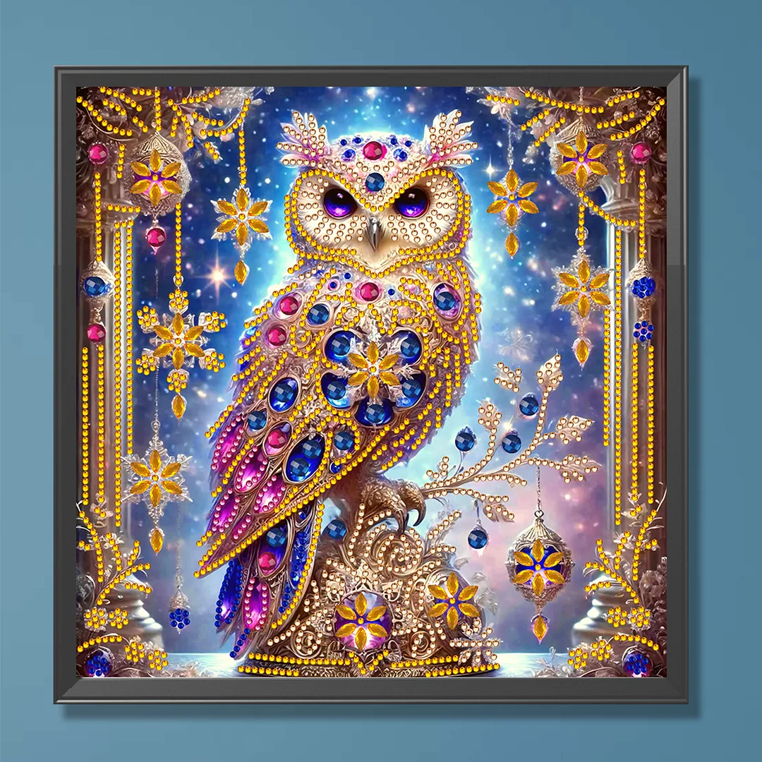 Owl - Partial Special Shaped Drill Diamond Painting Kits (Canvas|30*30cm)